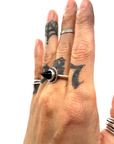 Onyx Spike Ring