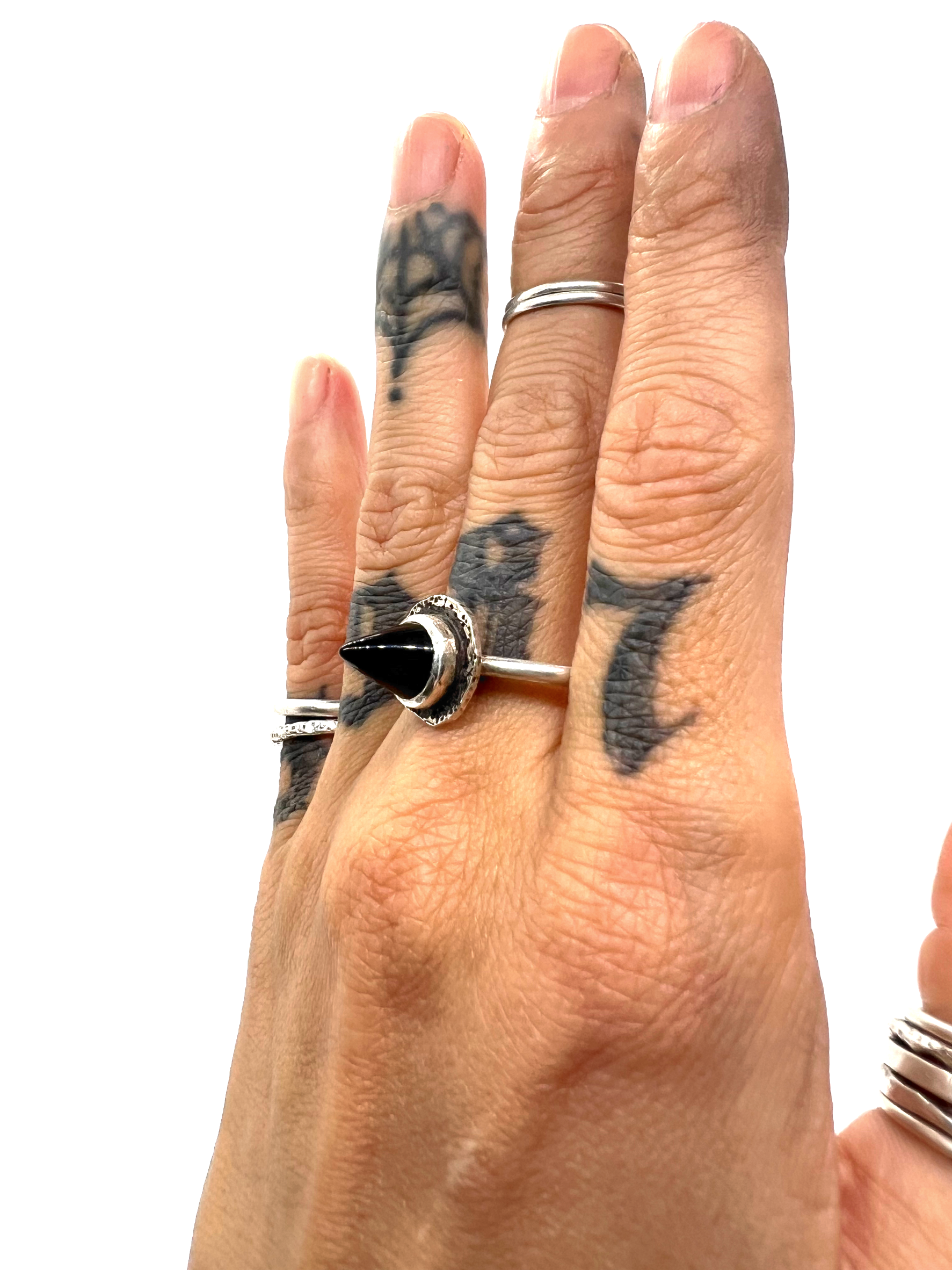 Onyx Spike Ring – Ashes To Apples