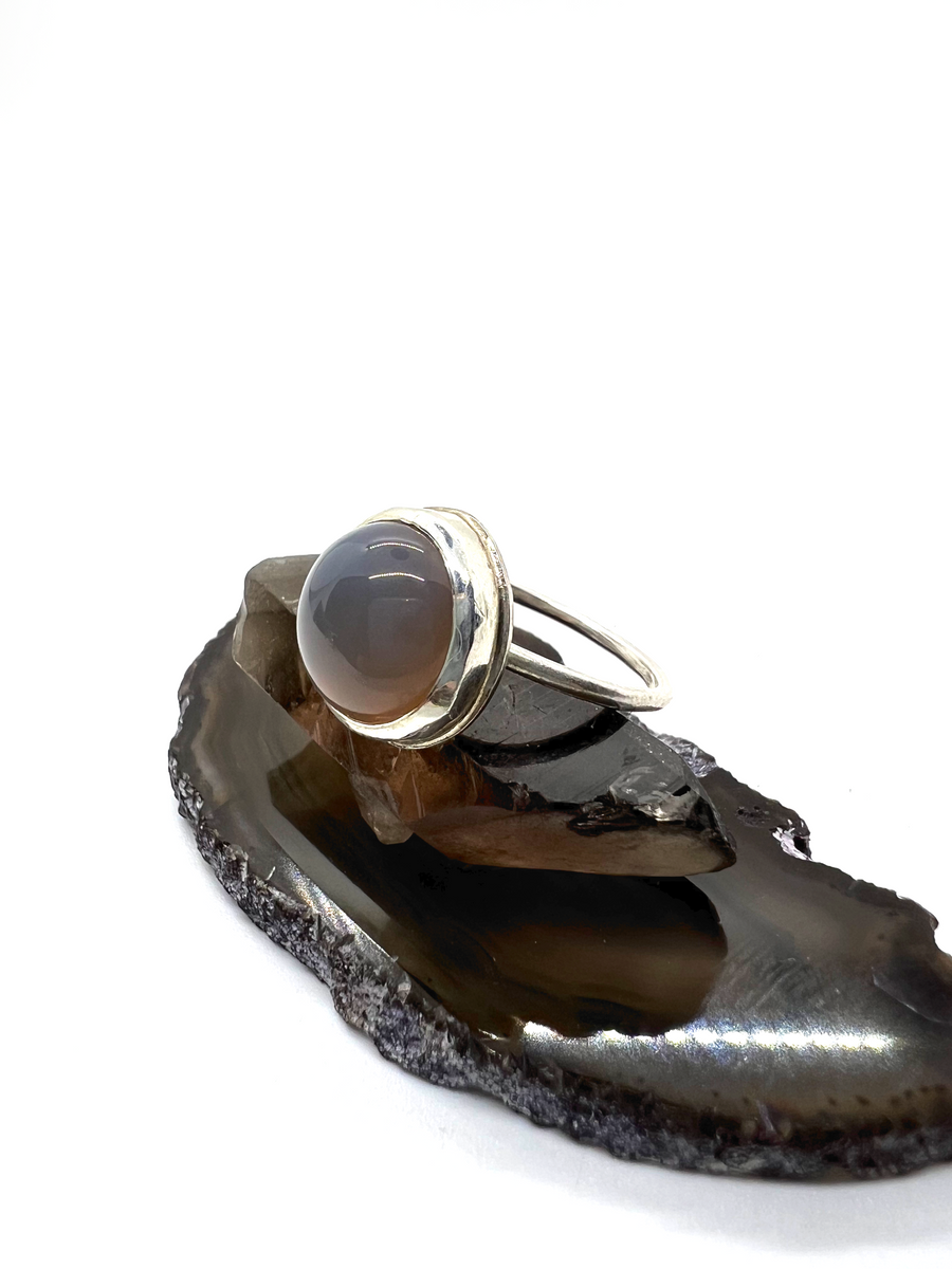 Grey Agate Ring